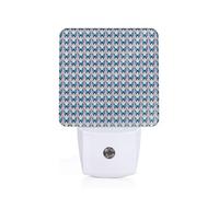 Tamiger Blue Purple Butterfly Print Night Light for Home Decor Bedroom Hallway Bathroom for Nightlight Illumination