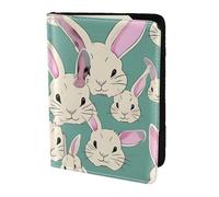 Tamiger Bunny Cute Print 5.5in Passport Travel Document Wallet Unisex Gift for Vacations Business Trips