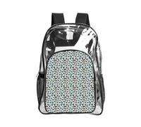 Tamiger Butterfly and cello Print Clear Backpack Transparent Bag for Hiking Outdoor Gym Campus Commute Daily Use