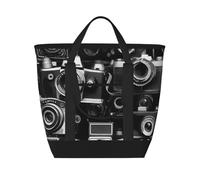 Tamiger Camera Collection Print Large Capacity Insulated Tote Bag Shopping Package Picnic Travel Food Delivery