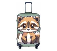 Tamiger Cartoon Cute Raccoon Print Universal Travel Suitcase Cover Luggage Protector Elastic Lightweight Reusable