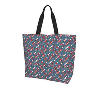 Tamiger Cartoon Rockets Print Large Capacity Shoulder Bag Unisex Daily Travel Commuting Shopping Crossbody Bags