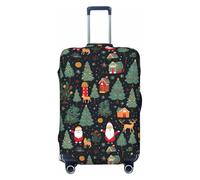 Tamiger Christmas Deer Santa Claus Print Elastic Washable Baggage Protector Universal Suitcase Cover Travel Luggage Cover