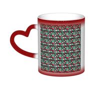 Tamiger Christmas Tree and Snowman Print Starry Sky Color Changing Mug Ceramic Coffee Mug Home Office Daily Use Accessory