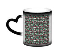 Tamiger Christmas Tree and Snowman Print Starry Sky Color Changing Mug Ceramic Coffee Mug Home Office Daily Use Accessory