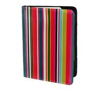 Tamiger Colorful Stripes Print 5.5in Passport Travel Document Wallet Unisex Gift for Vacations Business Trips