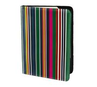 Tamiger Colorful Stripes Print 5.5in Passport Travel Document Wallet Unisex Gift for Vacations Business Trips