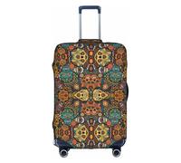 Tamiger Colorful Sugar Skulls Print Universal Travel Suitcase Cover Luggage Protector Elastic Lightweight Reusable