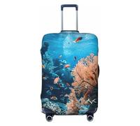 Tamiger Coral Reef Print Elastic Washable Baggage Protector Universal Suitcase Cover Travel Luggage Cover