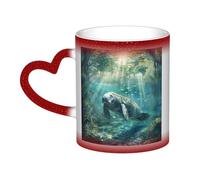 Tamiger Crazy Save Manatee Print Starry Sky Color Changing Mug Ceramic Coffee Mug Home Office Daily Use Accessory