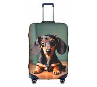 Tamiger Cute Dachshund Duggee Print Universal Travel Suitcase Cover Luggage Protector Elastic Lightweight Reusable