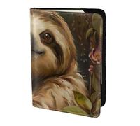 Tamiger Cute Sloth Print 5.5in Passport Travel Document Wallet Unisex Gift for Vacations Business Trips