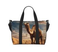 Tamiger Desert Sand Camel Print Hand Travel Bag Adjustable Lightweight Weekend Casual Sling Bags Tote Vacation Gym