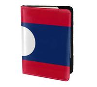 Tamiger Flag of Laos Print 5.5in Passport Travel Document Wallet Unisex Gift for Vacations Business Trips