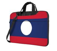 Tamiger Flag Of Laos Print Stylish Laptop Bag Portable Notebook Case Business Office Commute Weekend Trips