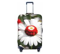 Tamiger Flower and White Daisy Print Elastic Washable Baggage Protector Universal Suitcase Cover Travel Luggage Cover