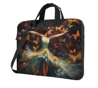 Tamiger Girl Dance Butterfly Print Stylish Laptop Bag Portable Notebook Case Business Office Commute Weekend Trips