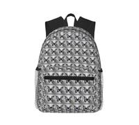 Tamiger Gray Teal Flower Butterfly Print Unisex Lightweight Casual Comfort Backpack Daily Work Travel Hiking Commuting