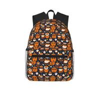 Tamiger Halloween Owl Ghost Pumpkin Print Unisex Lightweight Casual Comfort Backpack Daily Work Travel Hiking Commuting