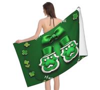 Tamiger Happy St. Patrick's Day Print Bay beach towel Oversized Bath Towel 52x32 in Highly Absorbent Quick Dry Soft