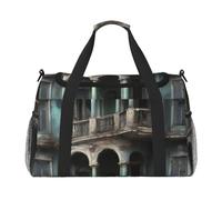 Tamiger Haunted Mansions Print Hand Travel Bag Lightweight Portable Carry-On Versatile Foldable Shoulder Tote