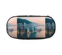 Tamiger Hong Kong Print Functionality Storage Pencil Bag School Students Boys Girls Everyday Use Practical