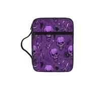 Tamiger Horror Pattern On Purple Background Print Bible Storage Bag Scripture Holder Religious Organizer Christian Gift Accessory