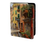 Tamiger Italian Street Print 5.5in Passport Travel Document Wallet Unisex Gift for Vacations Business Trips