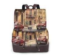 Tamiger Italian Street Print Stylish Women'S Backpack Versatile Rucksack Daily Travel Bag Work Weekend Getaway