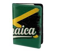 Tamiger Jamaican Flag Elements Print 5.5in Passport Travel Document Wallet Unisex Gift for Vacations Business Trips