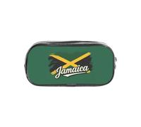 Tamiger Jamaican Flag Elements Print Clear Pencil Case Transparent Stationery Organizer Pouch Travel Office Supplies