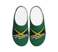 Tamiger Jamaican flag elements Print Thoughtful Slippers for Women Men Indoor Outdoor with Cute shoes Breathable wear
