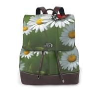 Tamiger Ladybug On Daisy Flower Print Stylish Women'S Backpack Versatile Rucksack Daily Travel Bag Work Weekend Getaway