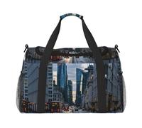 Tamiger London Print Hand Travel Bag Lightweight Portable Carry-On Versatile Foldable Shoulder Tote