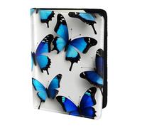 Tamiger Many Blue Butterflies Print 5.5in Passport Travel Document Wallet Unisex Gift for Vacations Business Trips