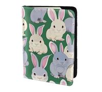 Tamiger Many Bunny Cute Print 5.5in Passport Travel Document Wallet Unisex Gift for Vacations Business Trips
