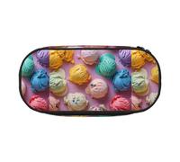 Tamiger Many Colored Ice Cream Print Functionality Storage Pencil Bag School Students Boys Girls Everyday Use Practical