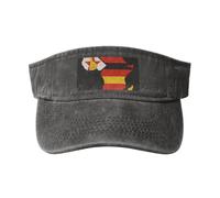 Tamiger Map Outline of Africa Print Outdoor Activities Washed Baseball Cap Vintage Classic Fashionable Hat for Sports Deep Heather