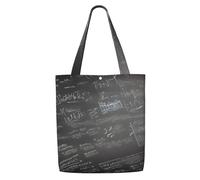 Tamiger Math Symbols Pattern Print Canvas Shoulder Bag Large Capacity Tote Shopping Travel Everyday Casual Handbags
