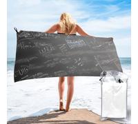 Tamiger Math Symbols Pattern Print Men Women Towel Moisture-Wicking Portable Stylish Beach Camping Hiking Yoga Fitness