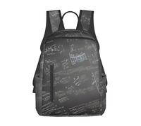 Tamiger Math Symbols Pattern Print Unisex Lightweight Backpack Water-Resistant Travel Casual Bag Commuting Daypack