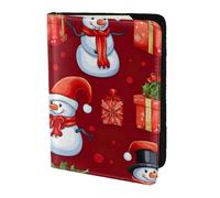 Tamiger Merry Christmas Cute Snowman Print 5.5in Passport Travel Document Wallet Unisex Gift for Vacations Business Trips
