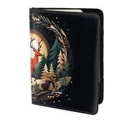 Tamiger Merry Christmas Deer Print 5.5in Passport Travel Document Wallet Unisex Gift for Vacations Business Trips