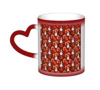 Tamiger Merry Christmas Snowman Print Starry Sky Color Changing Mug Ceramic Coffee Mug Home Office Daily Use Accessory