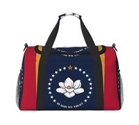 Tamiger Mississippi State Flag Print Hand Travel Bag Lightweight Portable Carry-On Versatile Foldable Shoulder Tote