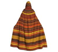 Tamiger Native American Pattern Print Holiday Hooded Cloak Costume Robe For Cosplay Carnival Vampire Party Themed Events