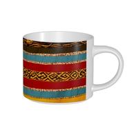 Tamiger Native American Pattern Print Large Capacity Ceramic Mugs for Home Office Daily Camping Picnics Kitchen Gift Sets