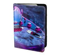 Tamiger Nice Guitar Print 5.5in Passport Travel Document Wallet Unisex Gift for Vacations Business Trips