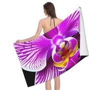 Tamiger Orchid Flower Print Bay beach towel Oversized Bath Towel 52x32 in Highly Absorbent Quick Dry Soft