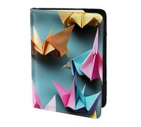 Tamiger Origami Paper Crane Print 5.5in Passport Travel Document Wallet Unisex Gift for Vacations Business Trips